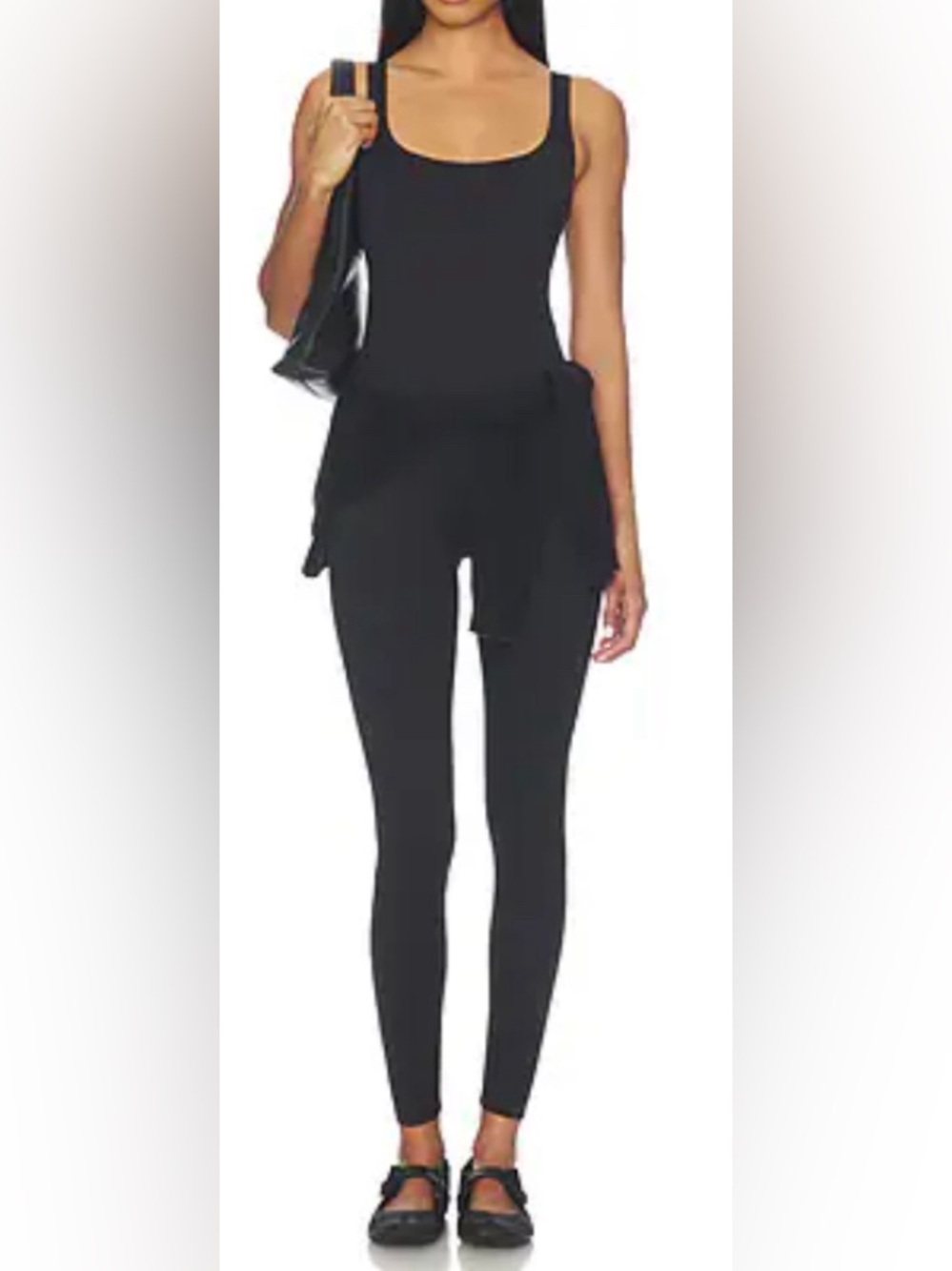 House of Harlow 1960 All Day Contour Sleeveless Jumpsuit/ Catsuit- Black